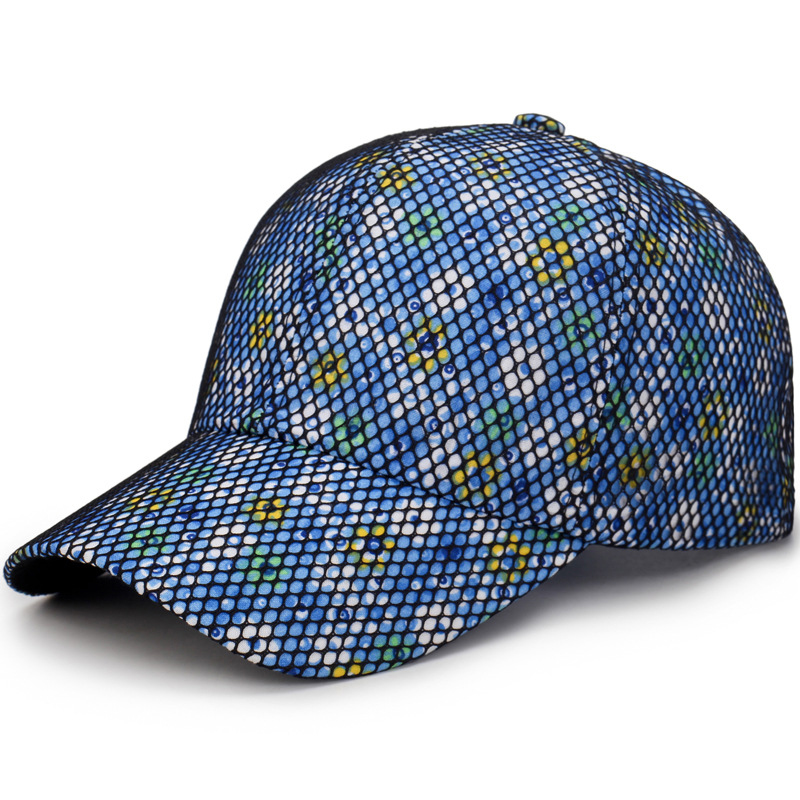 

Mens Womens Mesh Printting Adjustable Baseball Cap Outdoor Sport Dad Hat Peaked Cap