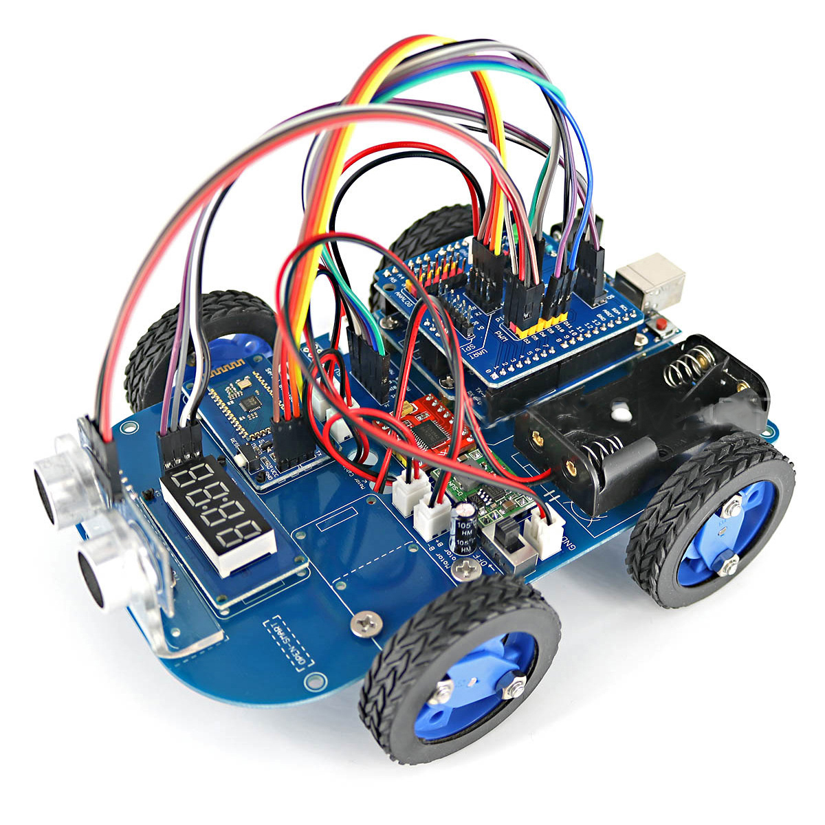 

4WD Bluetooth Control Smart Robot Авто Набор с материнской платой и N20 Gear Мотор для UNO R3 Nano