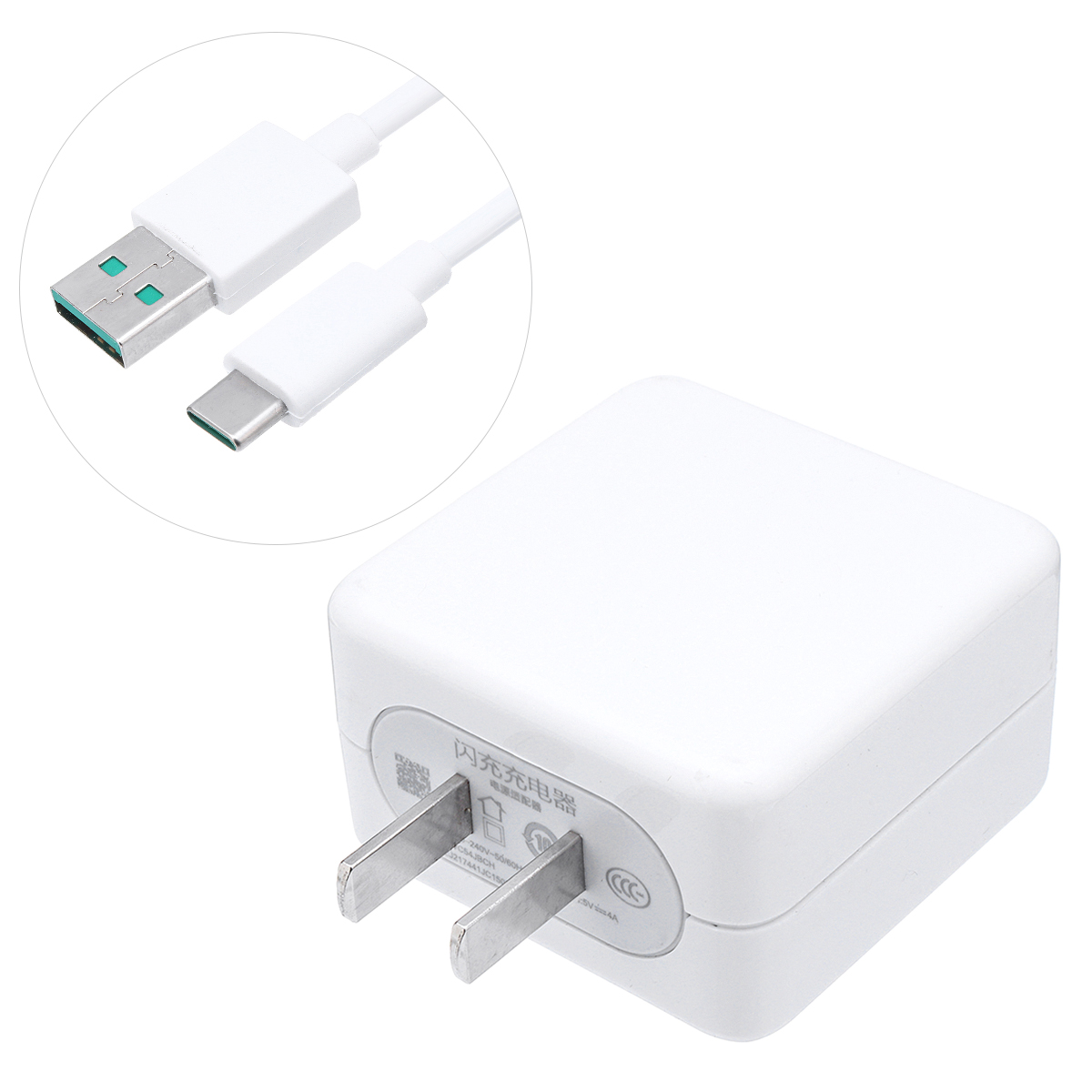 

OPPO VOOC Fast USB Charger 5V4A US Plug Power Adapter/USB-C Cable For R17 find X
