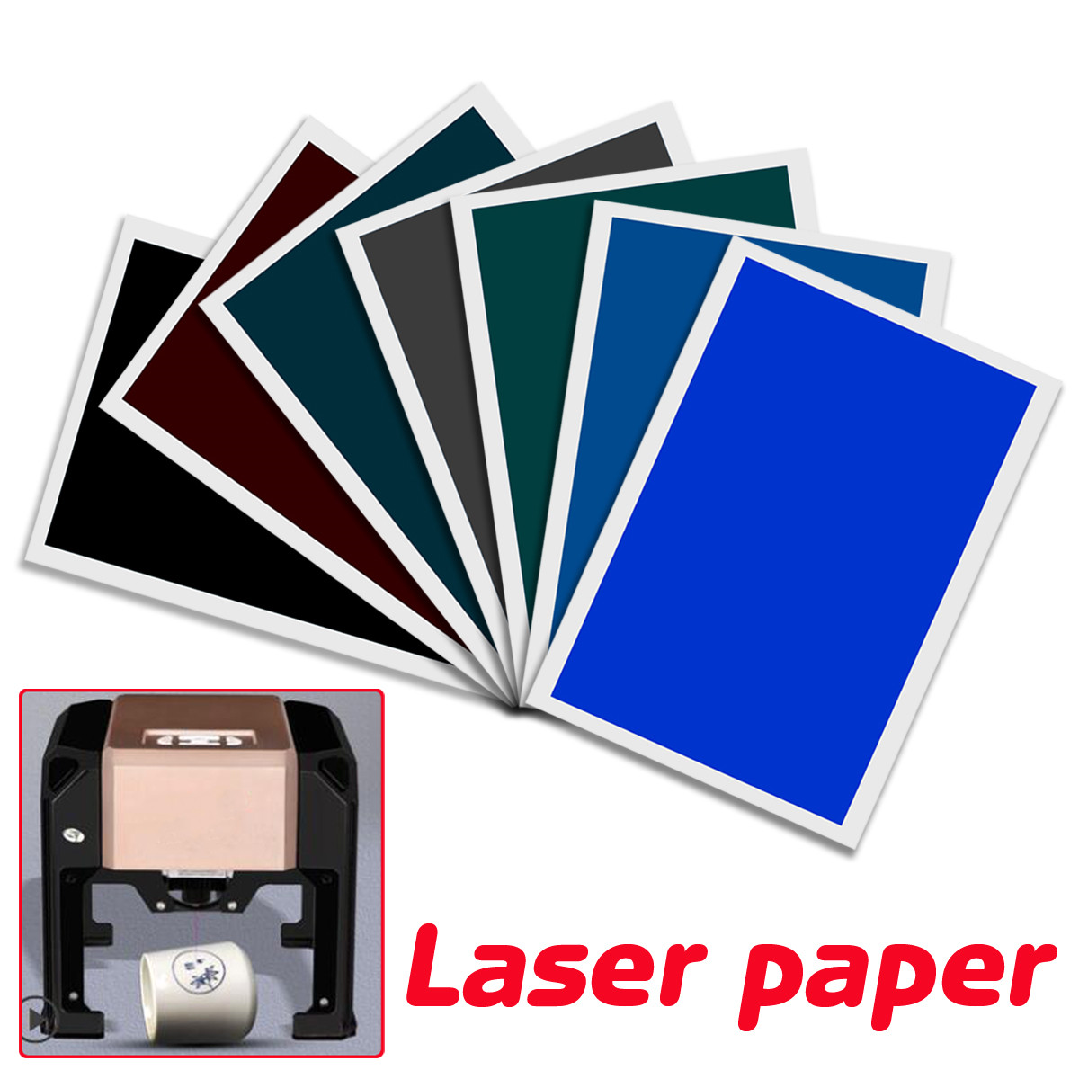 39cm*27cm Ceramic Laser Paper For CNC Laser Engraving Machine Logo Mark Printer Cutter Accessories Carbon 16