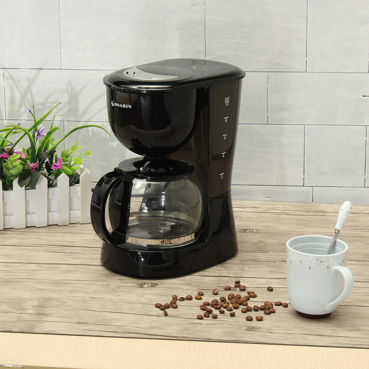 Soarin 1.25L 800W Electric Coffee Tea Maker Espresso Latte Machine Home Office Cafe Coffee Machine 79
