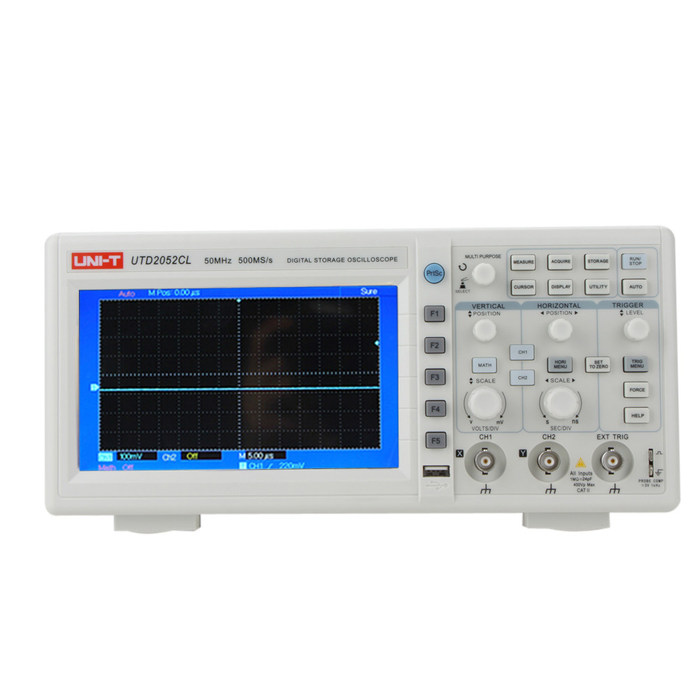 

UNI-T UTD2052CL 7.0 inch LCD 50MHz Professional Digital Oscilloscope