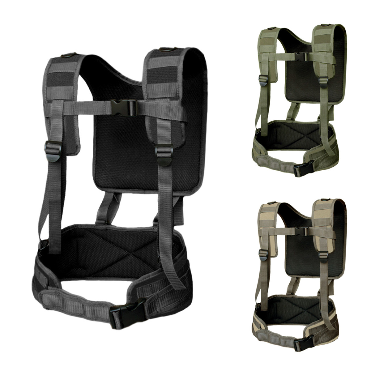 Other Protective Gear - Tactical H-Harness Waist Battle Belt Suspenders ...