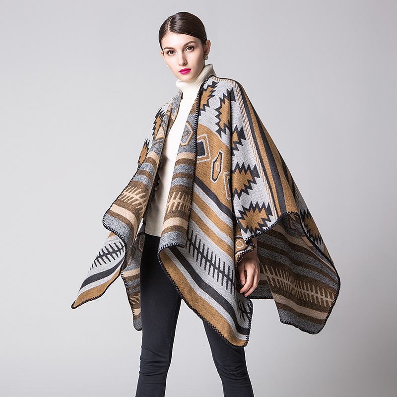 

Honana WX-19 Geometric Puzzle Cloak European Indian Style Fashion Air Conditioning Shawl Travel Blanket
