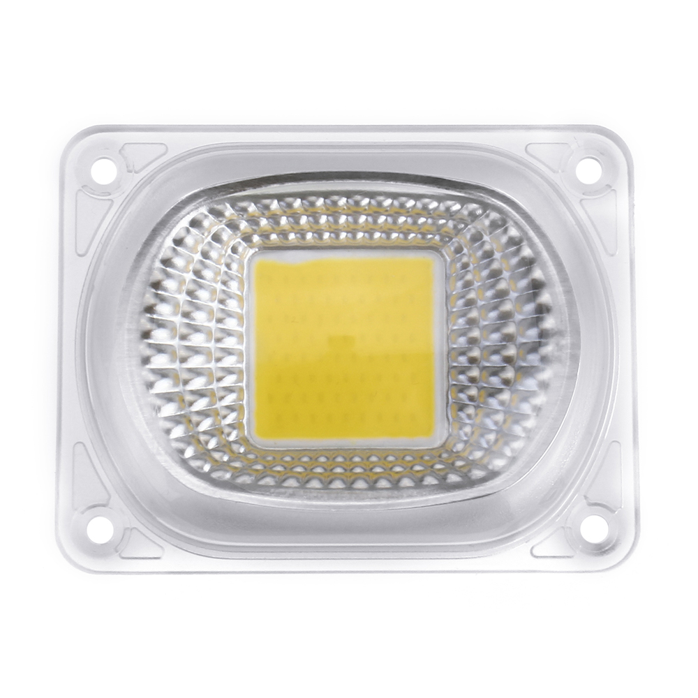 Высокая мощность 50 Вт белый / теплый белый LED COB Чип света с объективом для DIY Flood Spotlight AC220V