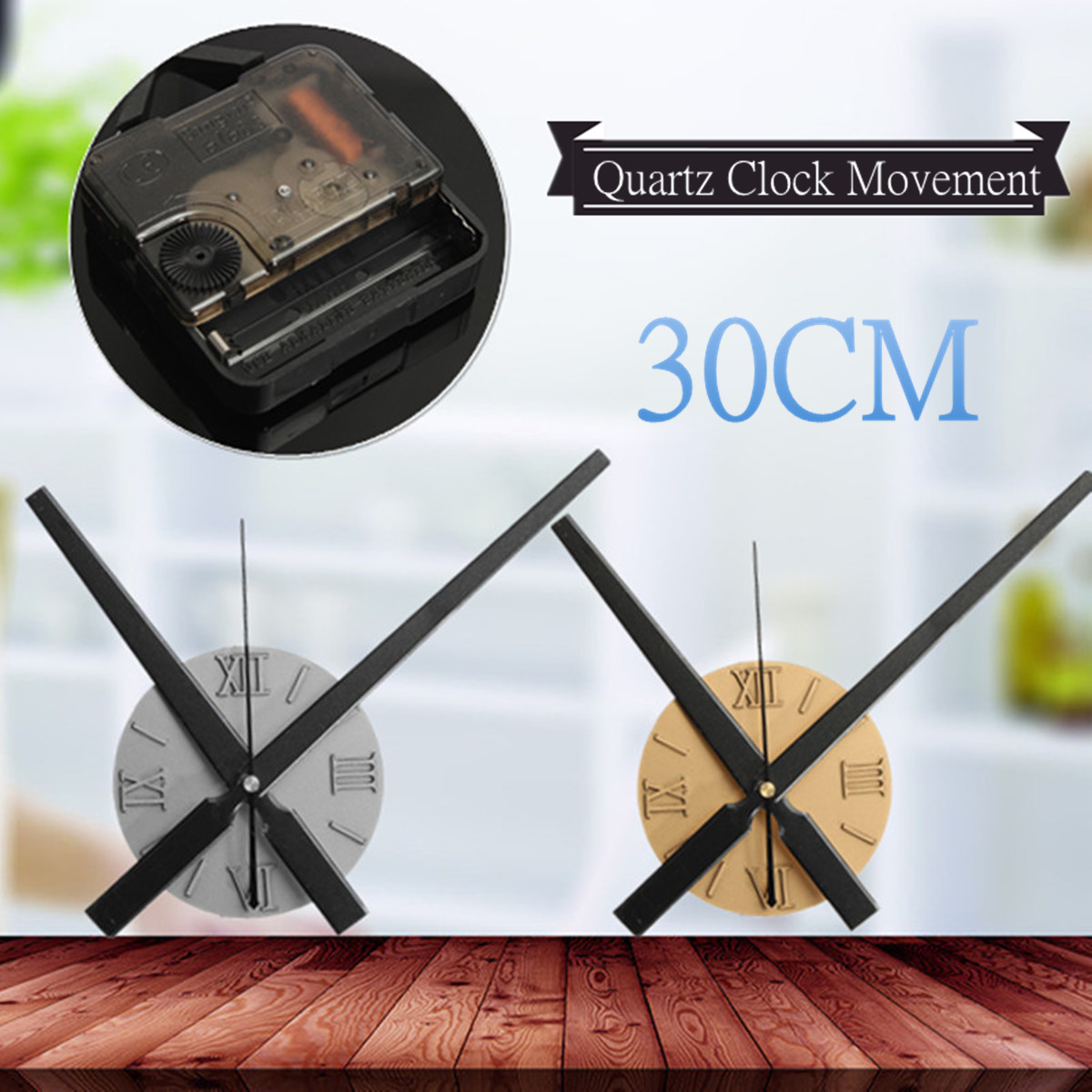 30cm Long Spindle Quartz Clock Movement Mechanism Replacement Repair Tools DIY 10