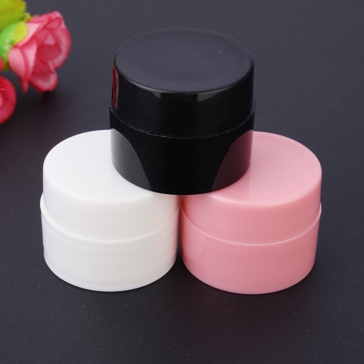

Plastic Empty Facial Cream Container Refillable Bottle Nail Art UV Gel Travel Packing Tools