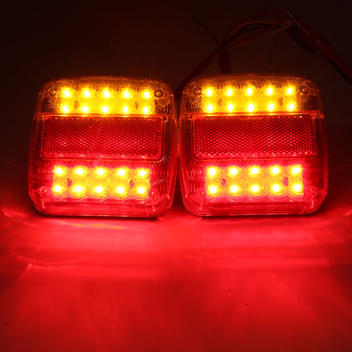 12v LED caravane remorque de camion arrêter la queue arrière lampe témoin de plaque d'immatriculation