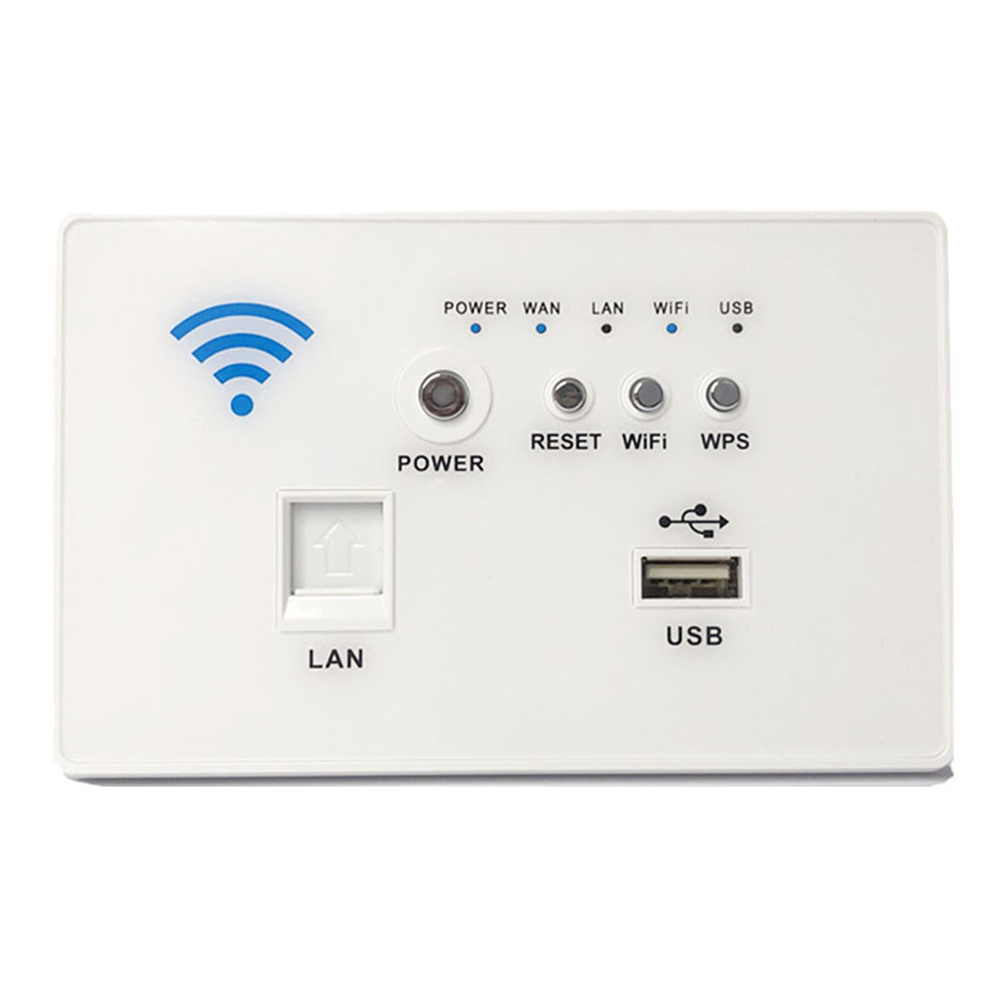 Find 300Mbps 118 Type Wall Embedded Router Wireless AP Panel Router WPS WiFi Repeater Extender 1500mA USB Charge Socket for Sale on Gipsybee.com with cryptocurrencies
