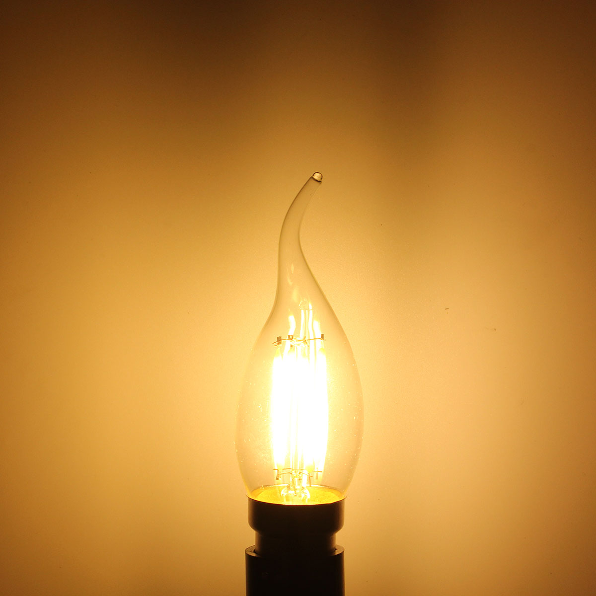 

Dimmable AC220V B22 C35 4W Warm White LED Filament COB Retro Edison Light Bulb