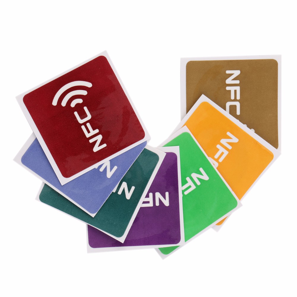 

(7 Pcs/Lot) NFC Stickers Tag Card Ntag216 13.56mhz Rfid Label Card for All NFC Android Phone