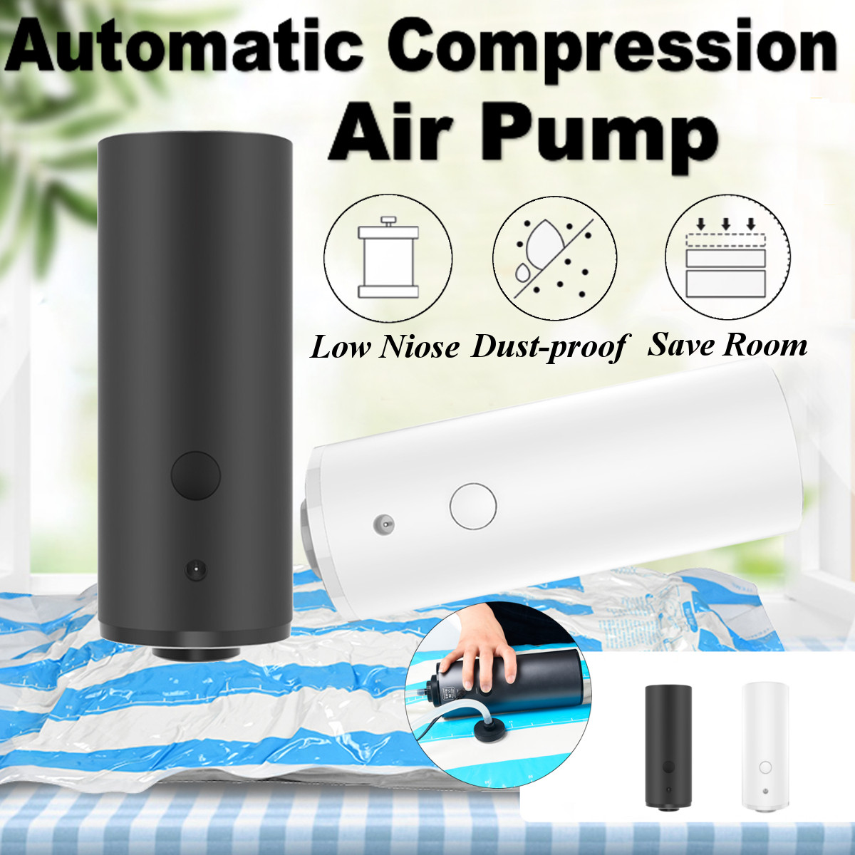 Household Electric Air Pump Portable Vacuum Sealer Automatic Compression Vacuum Pump 15