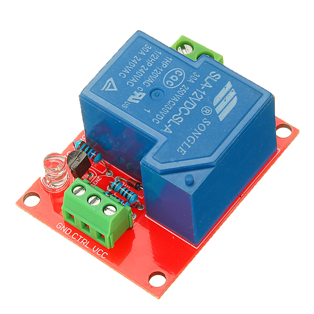 

BESTEP 12V 30A 250V 1 Channel Relay High Level Drive Relay Module Normally Open Type For Auduino