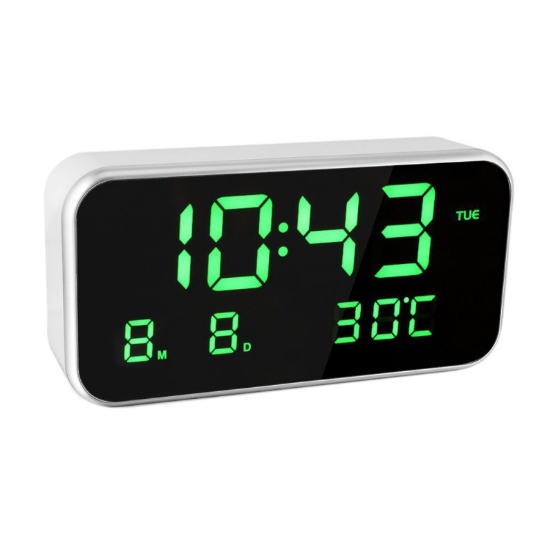 

Big Screen LED Digital Multi-function Music Alarm Clock with Temperature Date And Week Desktop Digital Bedside Mirror Clock