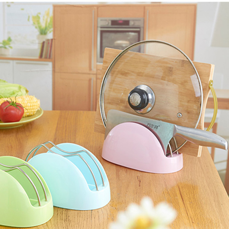 

New kitchen multi-function rack three-in-one portable finishing holder cutting board frame thickening drain pot rack