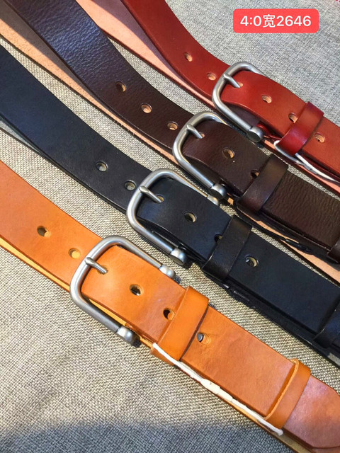 

First Layer Leather Belt, Vegetable Tanned Leather Belt 2646#4.0 Wide Thick Leather Tree Suede Suede Leather Belt
