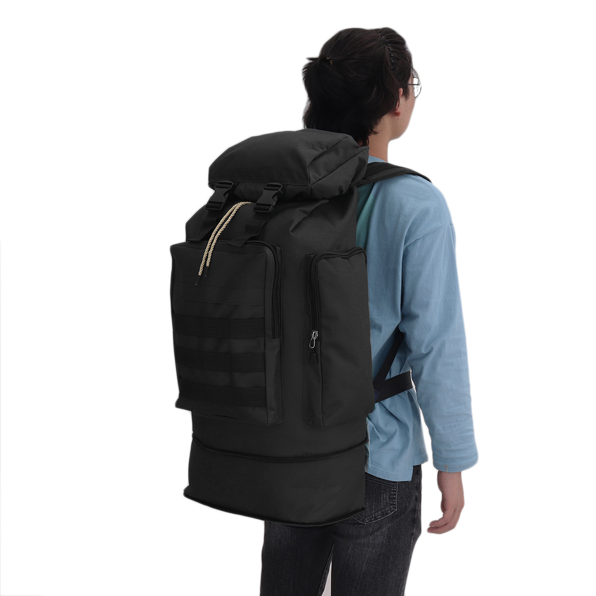 Find 60L 10L Expanded Large Capacity with Mobile Phone Storage Side Bag Outdoor Hiking Backpack for Sale on Gipsybee.com with cryptocurrencies