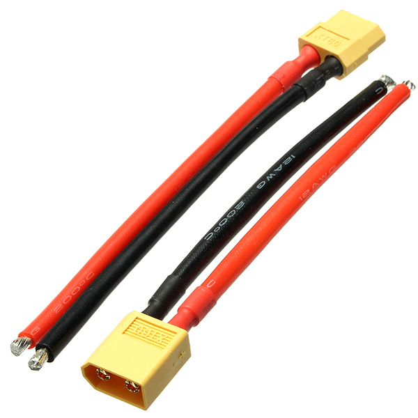 

Amass XT60 Male Female Plug Connector 12AWG 10cm Power Cable