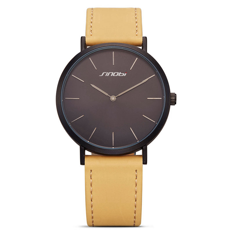 

SINOBI 9691 Женское Часы простой PU кожаный ремешок роскошный бренд дамы кварцевые наручные часы