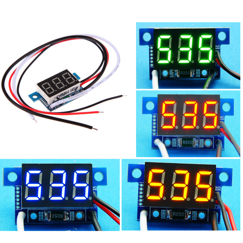 

Mini 0.36 Inch DC Current Meter DC0-999mA 4-30V Digital Display With Reverse Connection Protection Ammeter