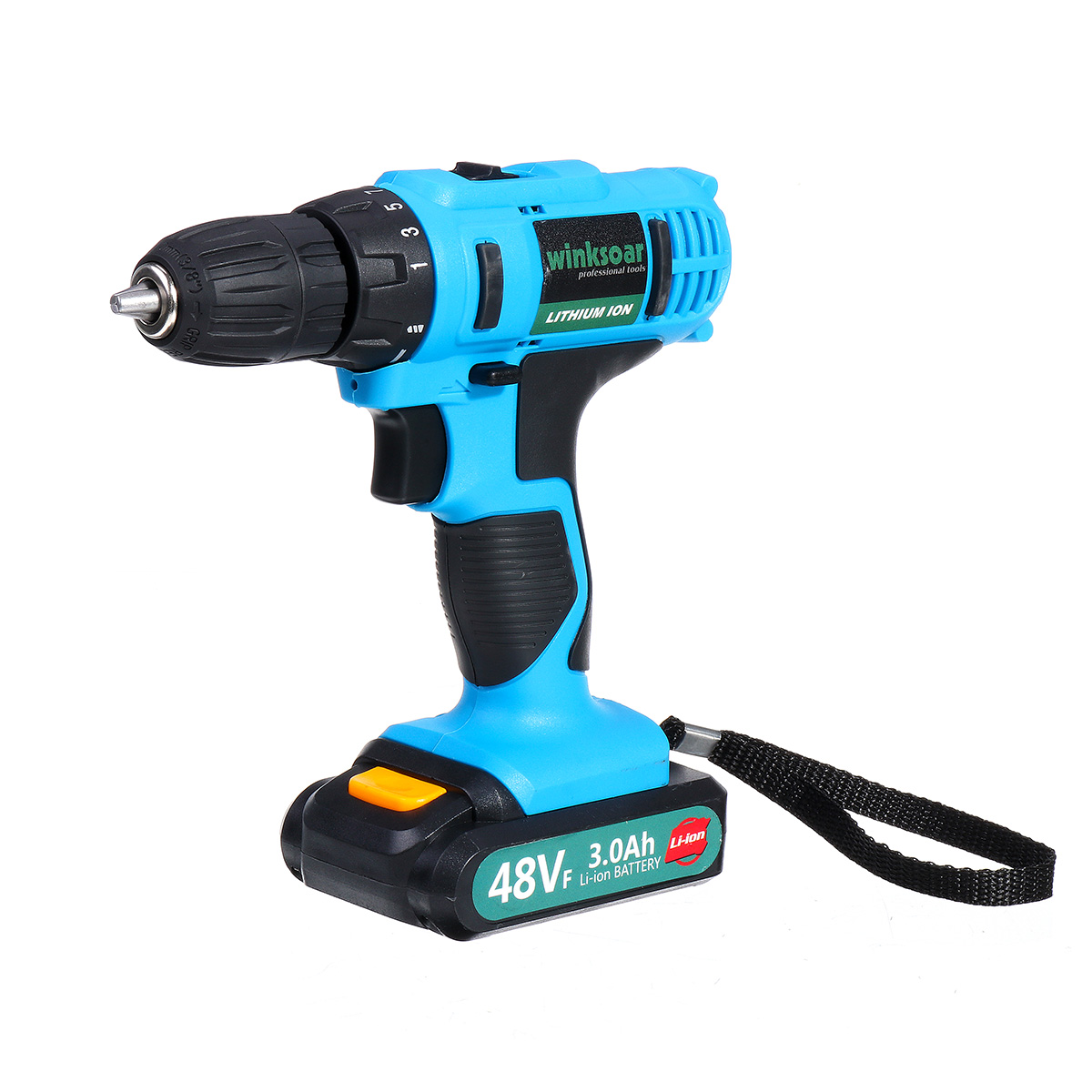 

48VF 3000mAh Electric Drill Cordless Rechargeable Power Screwdriver 25+1 Torque W/ 1 or 2 Li-ion Battery
