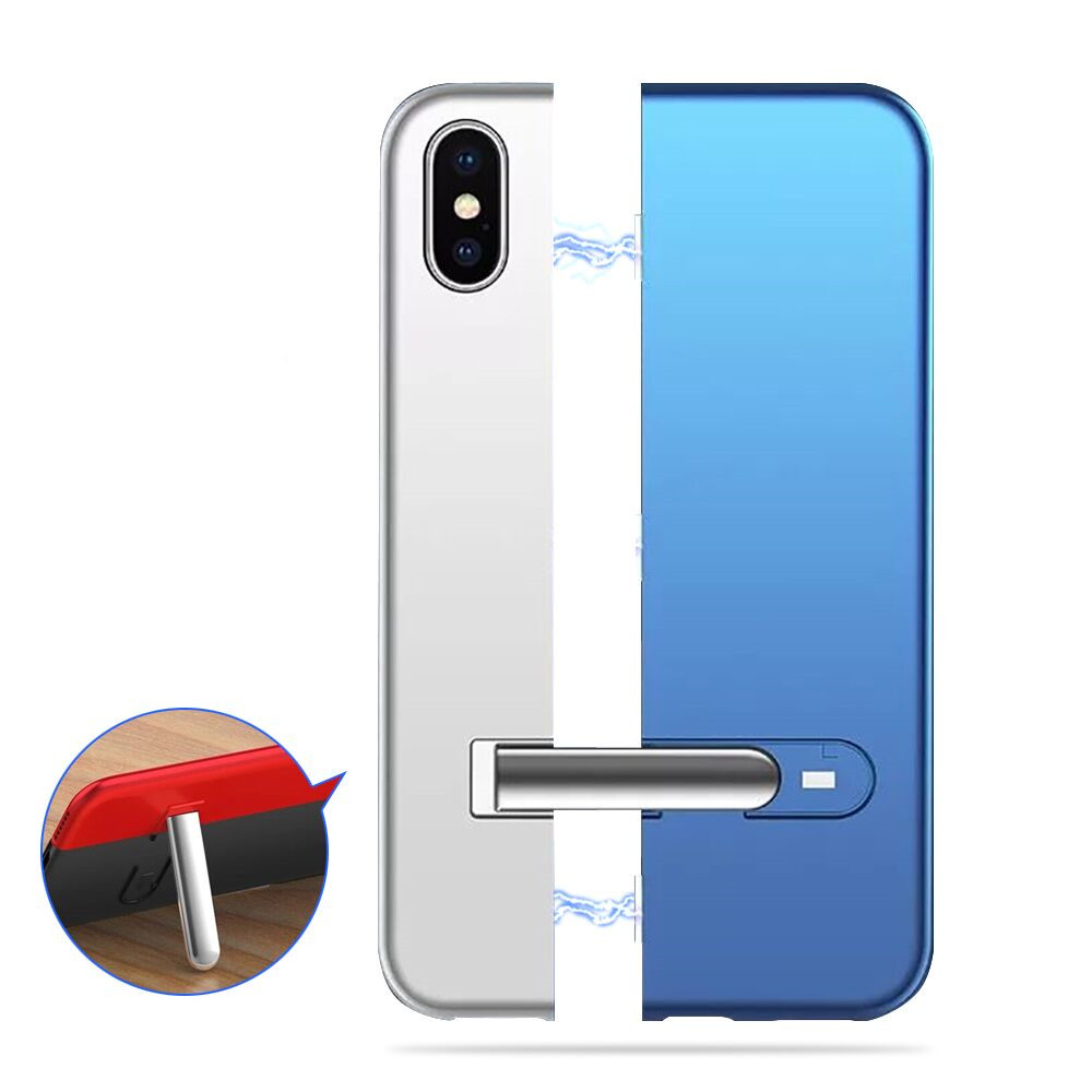

Bakeey Splice Magnetic Adsorption Kickstand Protective Case For iPhone X 0.8mm Slim Hard PC Cover