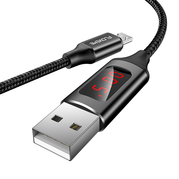 

FLOVEME Текущее напряжение Дисплей Micro USB плетеный Быстрый зарядный кабель для передачи данных 1M Для Samsung S7 Redmi Примечание 5