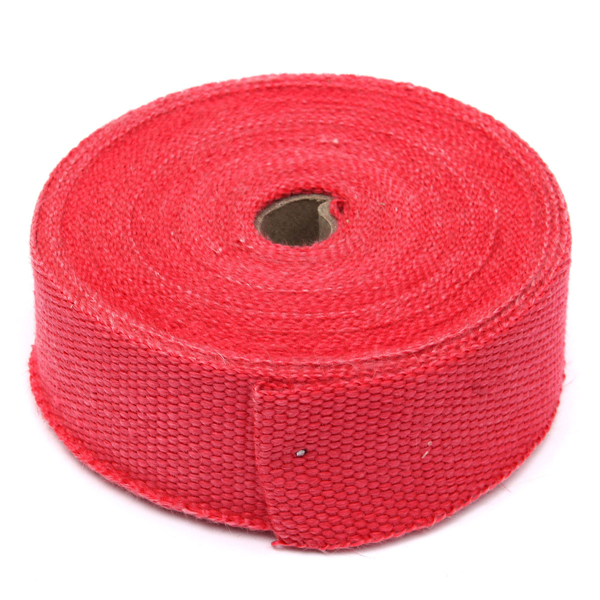 

15m Exhaust Header Pipe Wrap Turbo Shields Heat Manifold Insulation Red