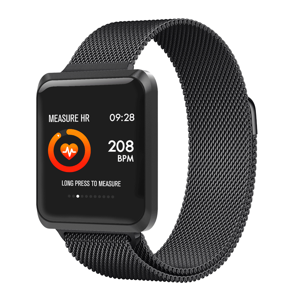 

XANES® NB-213 1.3'' Color Screen IP67 Waterproof Smart Watch Heart Rate Monitor Find Phone Multiple Sports Fitness Exercise Bracelet Metal Band