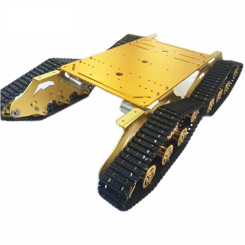 

5KG Load 550*280*110mm TS900 Golden 4WD Crawler Metal Tank Chassis Car Kit with 9v Gear Motor
