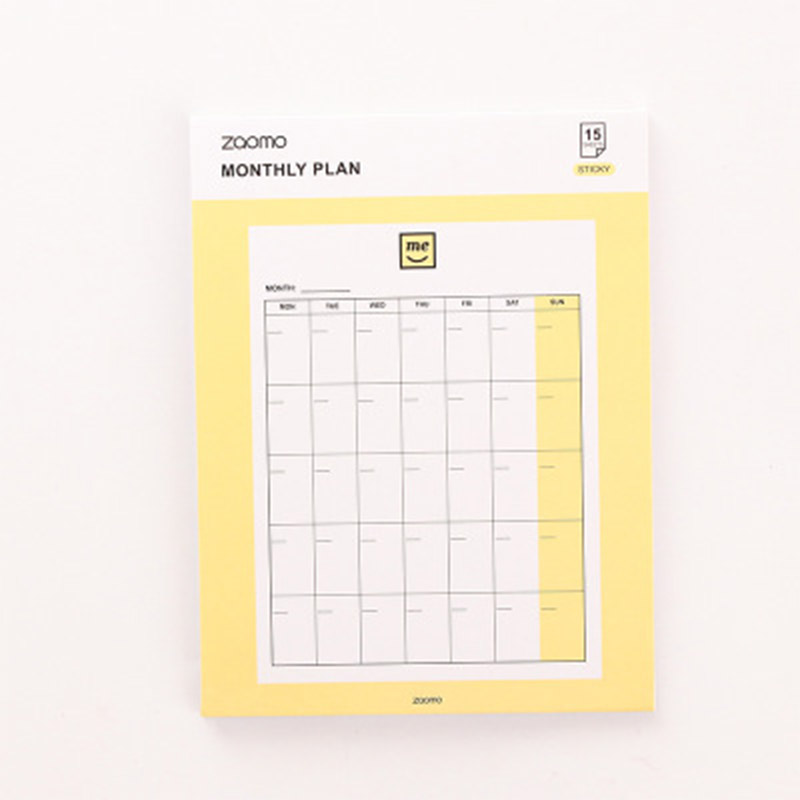 

ZAOMO JHB01 3 Pcs Daily Weekly Monthly Planner Life Sticky Notes Memo Pad Schedule Notebook Tearable Diary Plan Paper Notepad