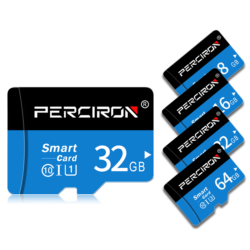 PERCIRON 8 ГБ 16GB 32GB 64GB 128 ГБ Высокоскоростная карта памяти класса 10 с адаптером карты для мобильного телефона Планшетный динамик камера GPS