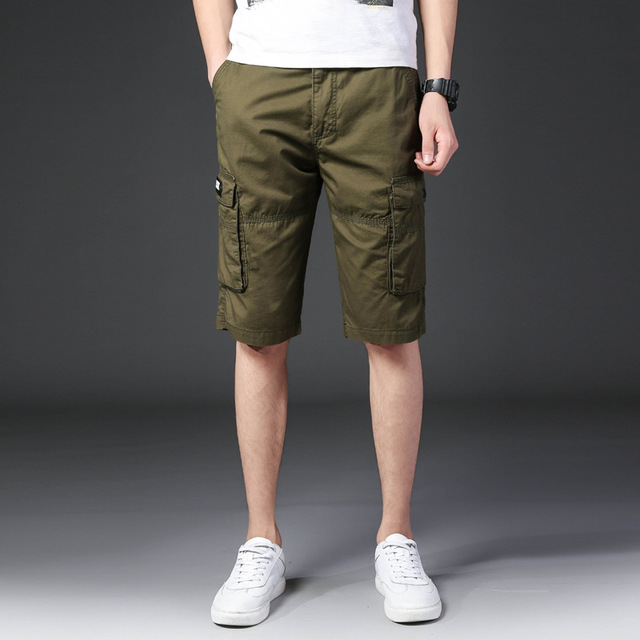 

Hot Season Men's Loose 6 Points Casual Overalls Youth Fashion Tide Six Points Harem Pants 060