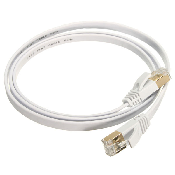 

10 Gigabit Cat 7 Flat Ethernet Patch Network LAN Cable 600Mhz RJ45 Modem Router