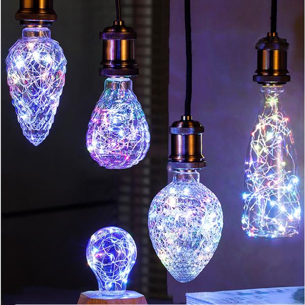 

E27 3W Vintage Edison LEDMulti-color Holiday Democratic Light Bulb For Party Christmas AC85-265V