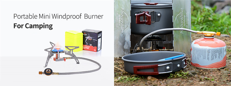 Naturehike NH17L040-T Outdoor Camping Gas Burner Ovens Portable Windproof Tank Picnic Cooking Stove