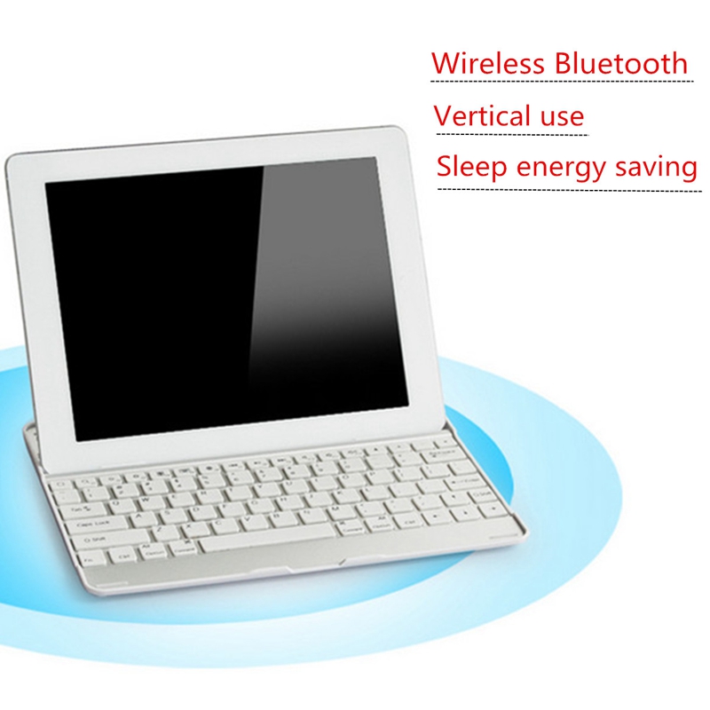 Ultra Thin Aluminum Alloy bluetooth 3.0 Stand Keyboard For iPad 2 3 4 8