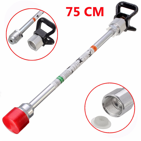

75cm Airless Paint Sprayer Gun Tip Extension Rod With Black Tip Guard For Wagner Titan