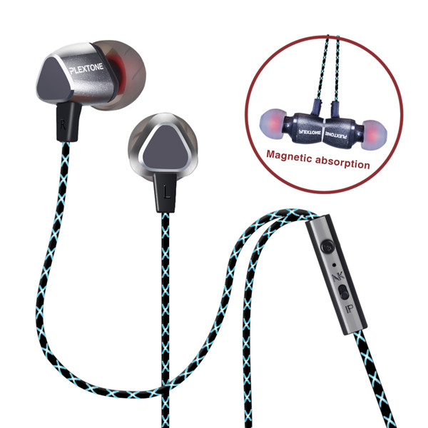 

PLEXTONE X36m Metal Magnetic Adsorption Wired Control In-ear Headphone Earphone With Mic