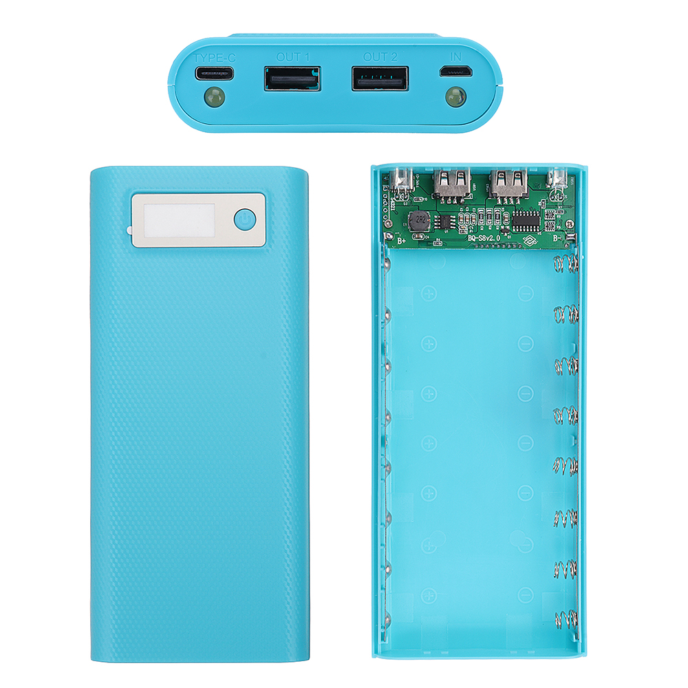 

Bakeey 8x18650 2A 2 USB Ports LCD Display 20000mAh Battery Case Power Bank Box for Mi Max 3