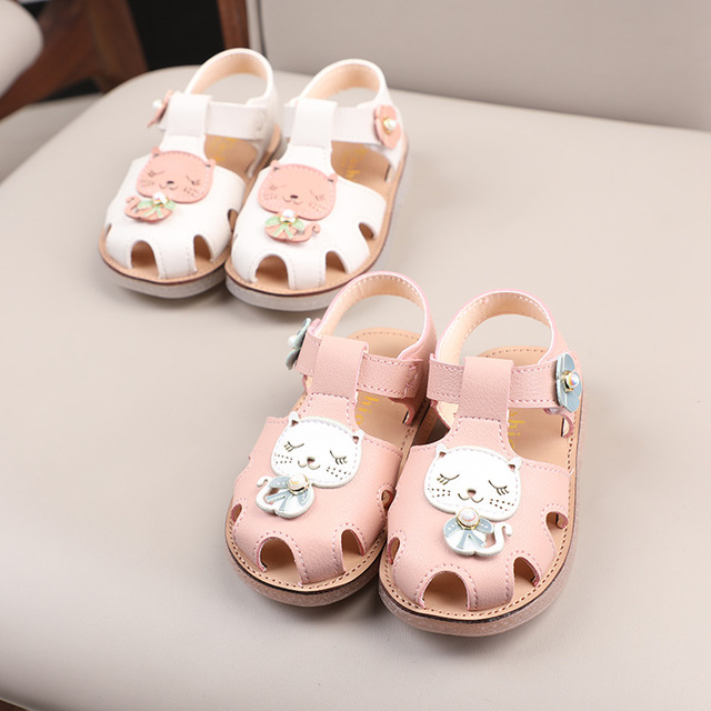 

Сезон Новый женский Baby Baotou Сандалии Принцесса обувь девочек Soft Нижняя 0-1 лет обувь для малышей 9417