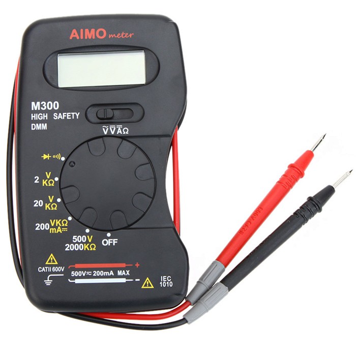 

AIMO M300 Mini Digital LCD Multi Meters DMM Meter Ammeter Ohm Meter Volt Meterr Resistance Tester