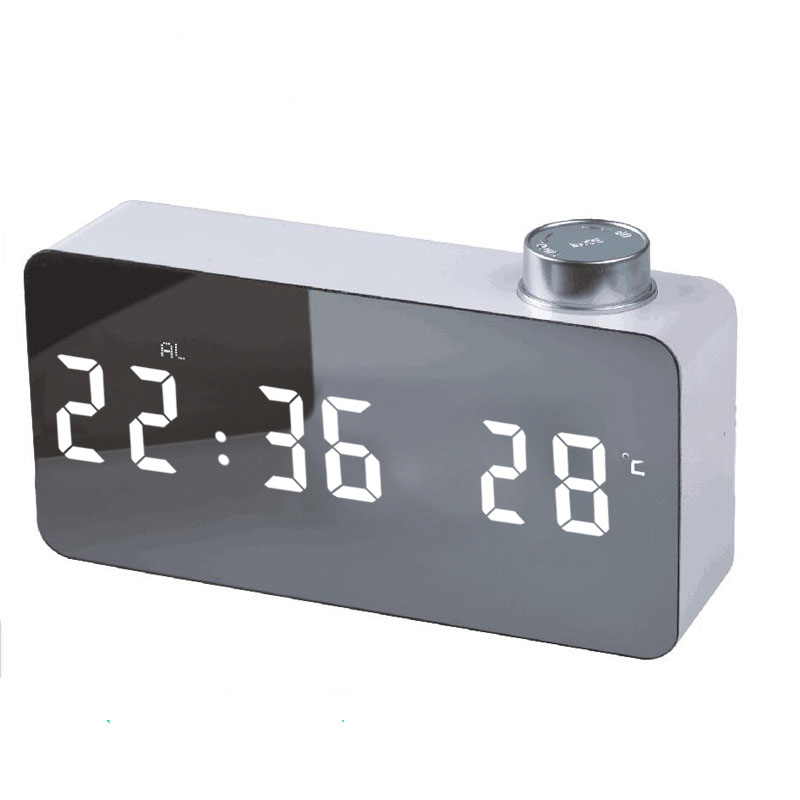 

Портативный TS-S51 Цифровой LED Зеркало Часы Температура ° C / ° F Время 12H / 24H Дисплей Регулируемая функция Snooze Alarm Часы USB & Батаре