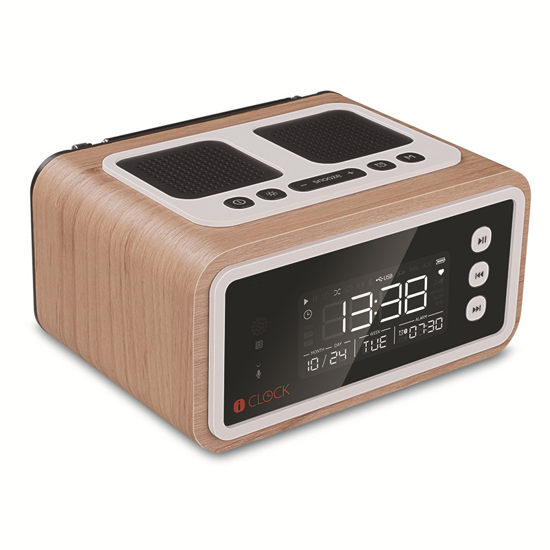 

LOCI H2 Bluetooth Сигнализация динамика Часы Media Audio Mini Часы Радио USB зарядка MP3-плеер