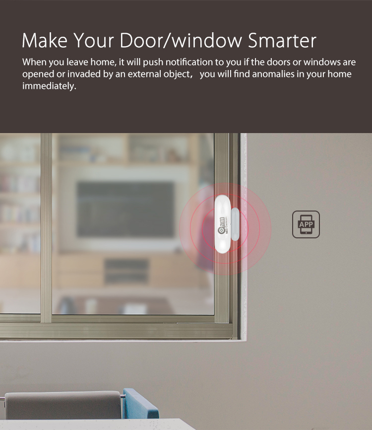 Bakeey Smart Independent WIFI Wireless Door & Window Sensor Trigger Smart Home Security Alarm System Accessories Work With Tuya Smart Life Amazon Alexa Google Assistant IFTTT 9