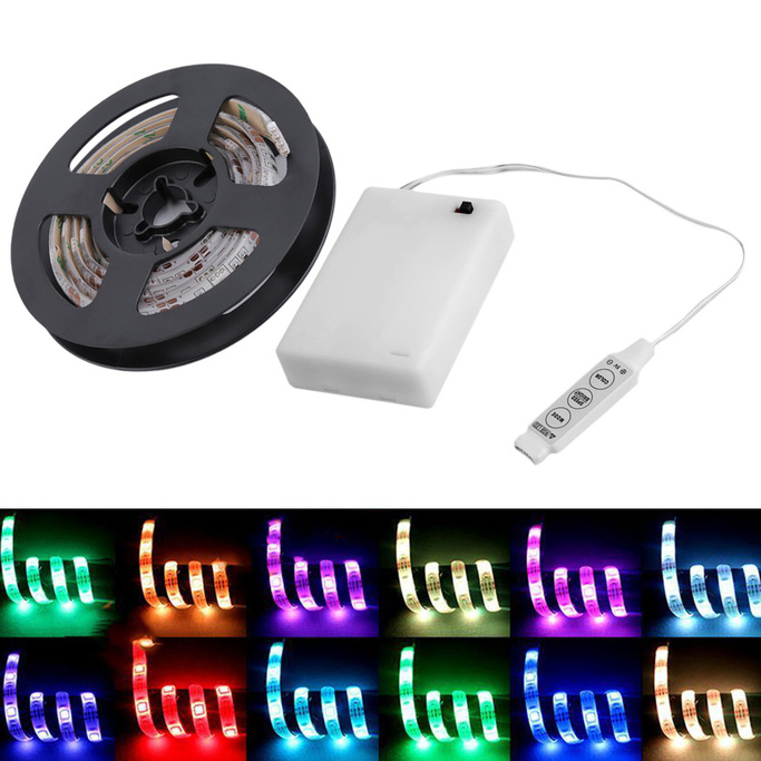 

RGB LED полосы света с коробкой батареи водонепроницаемый ремесло хобби света 50-200cm