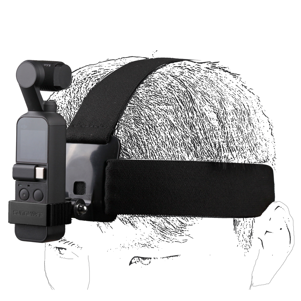 

Sunnylife OSMO Pocket Gimbal Expansion Bracket with Head Mount Elastic Bandage Adjustable Horizontal Vertical Holder Adatper Accessories for DJI GoPro Camera