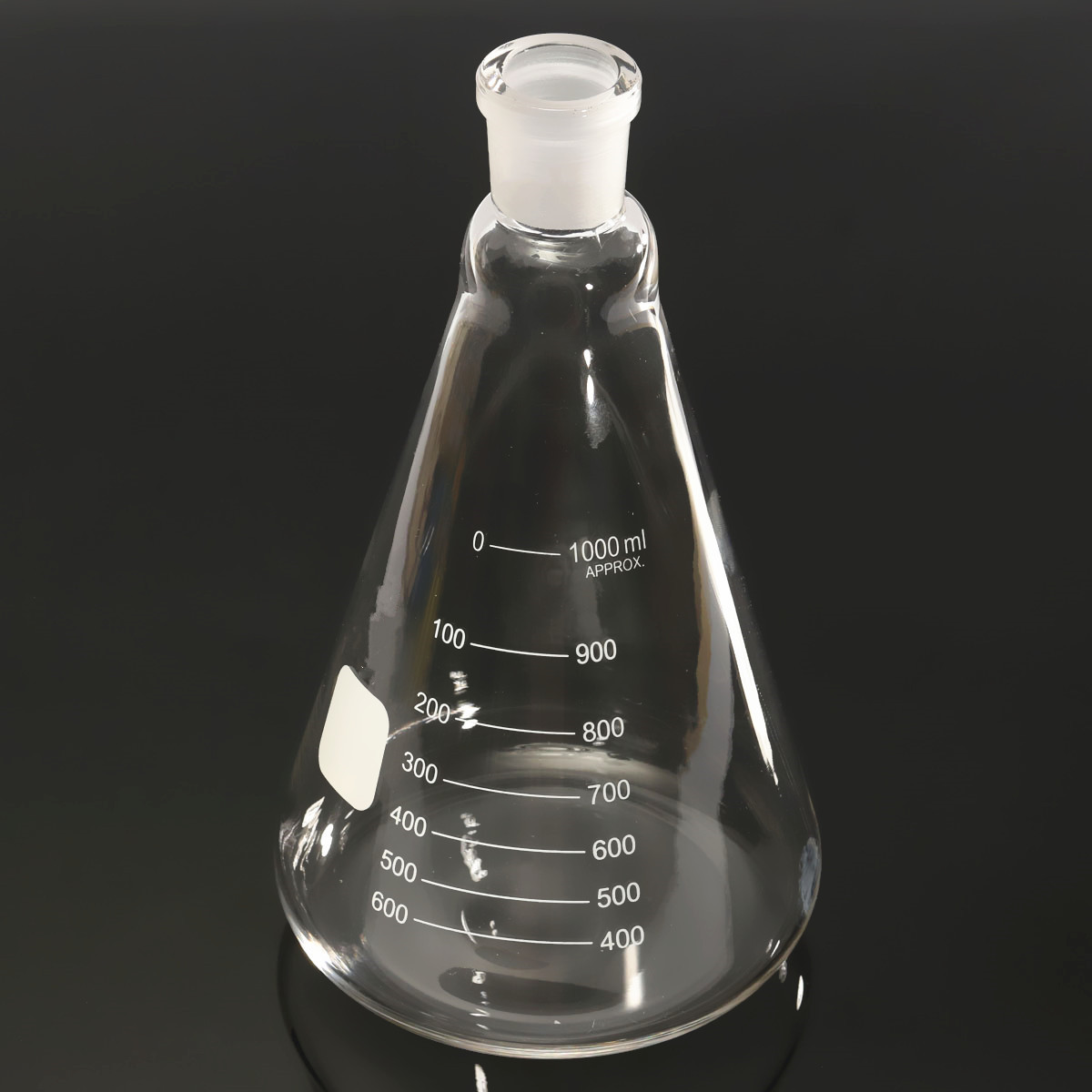 

1000mL 24/29 Glass Erlenmeyer Flask Graduated 1 Litre Conical Vessel Taper Joint Grinding Mouth