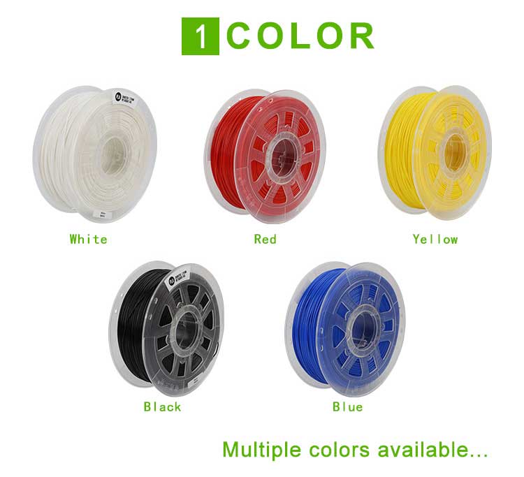 Creality 3D® White/Black/Yellow/Blue/Red 1KG 1.75mm PLA Filament For 3D Printer 7