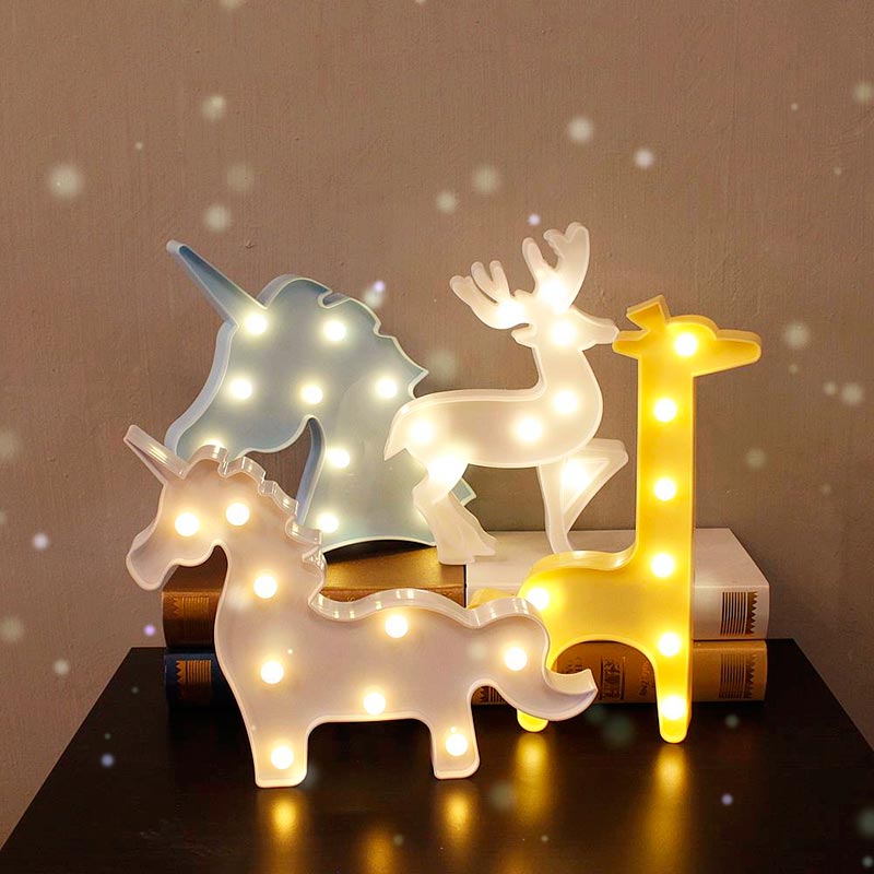 

Vvcare BC-NL04 Led Night Light для детей Unicorn Giraffe Bedroom Bedside Лампа Room Party Decorations